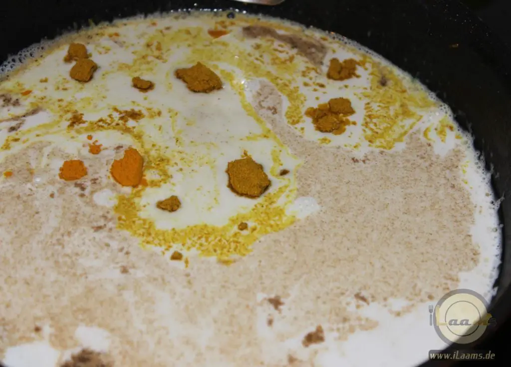 Lachs mit Curry Kokos Sauce schritt 1