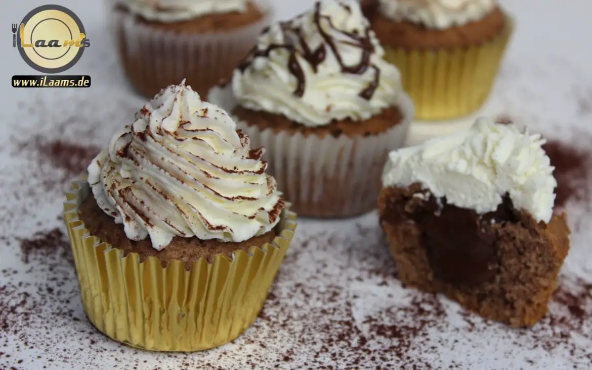 Cupcakes mit Nutellakern & Mascarpone-Vanille Topping