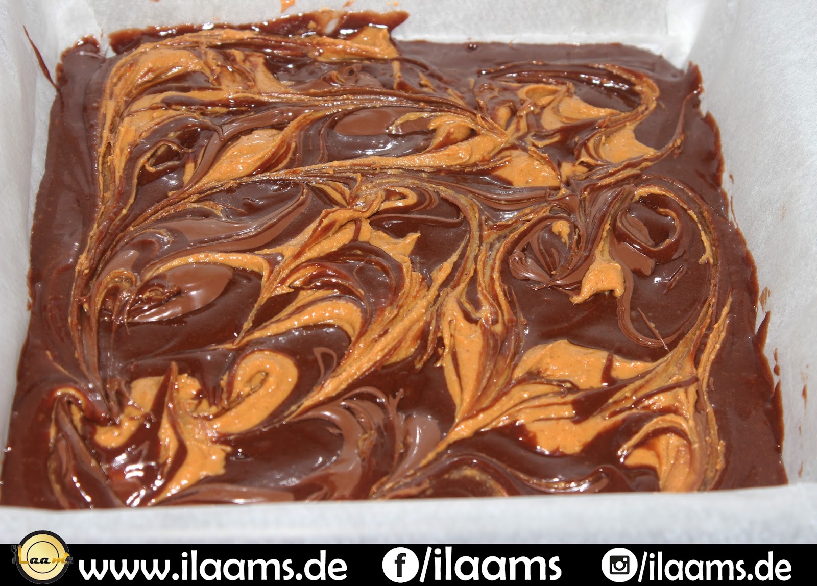 Erdnussbutter-Nutella Brownie - ilaams | Kochen, Backen &amp; Genießen
