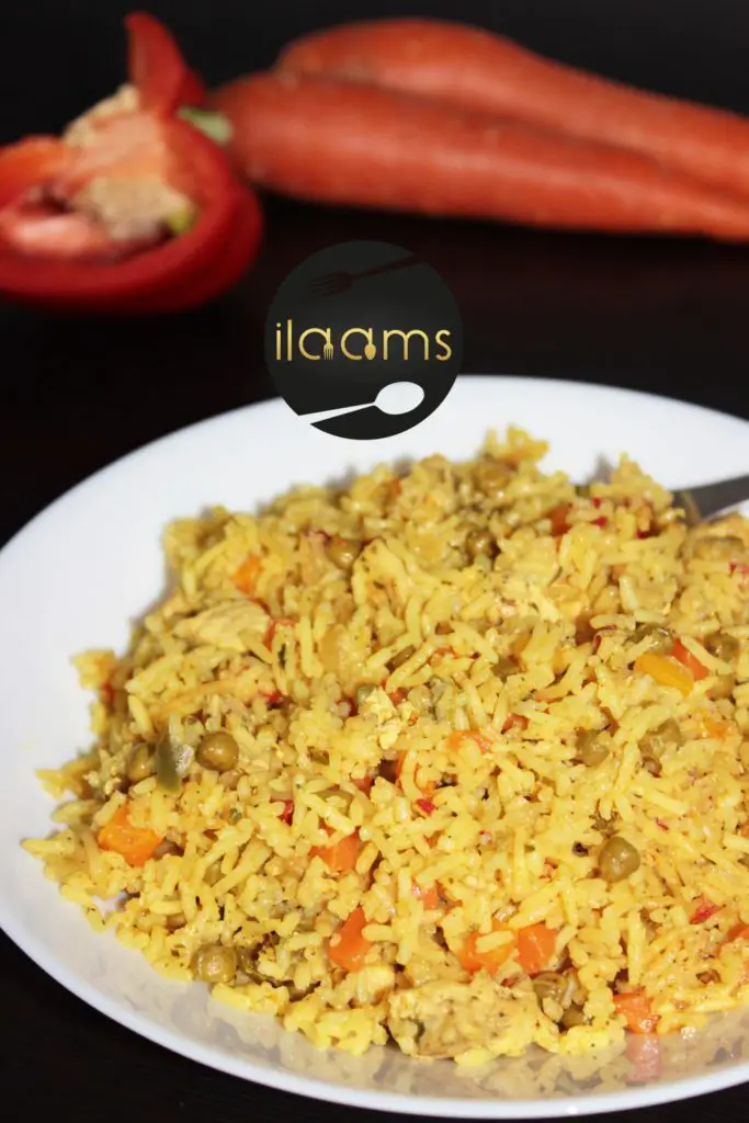 Marokkanischer Reis mit Gemüse und Hähnchen - ilaams | Kochen, Backen ...